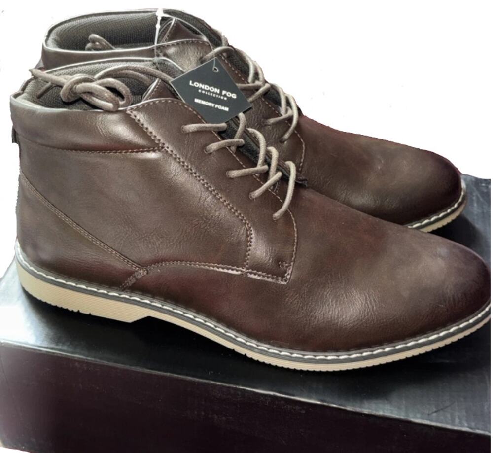 •NEW• London Fog Collection LFM-Tyler Brown Chukka Boots • 10M / 11.5W |